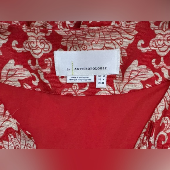 Anthropologie Skylar Silk Blend Surplice Mini Dress Boho Chic Women 4 Romantic - Picture 13 of 13